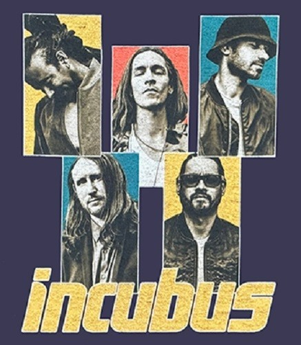 INCUBUS Band Member Boxes Alternative Rock T-Shirt Men\'s  S M L XL XXL Navy