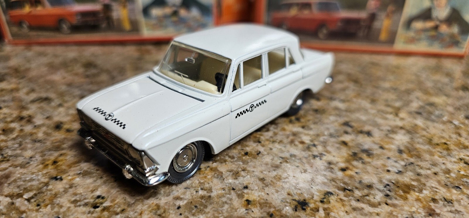1977 Moskvich 408 Taxi Novoexport A1, USSR CCCP 1:43 Box,MEGA RARE Barn Find 