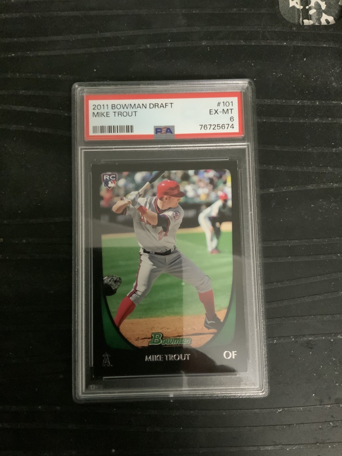 2011 BOWMAN DRAFT PICKS & PROSPECTS MIKE TROUT RC ROOKIE PSA 6