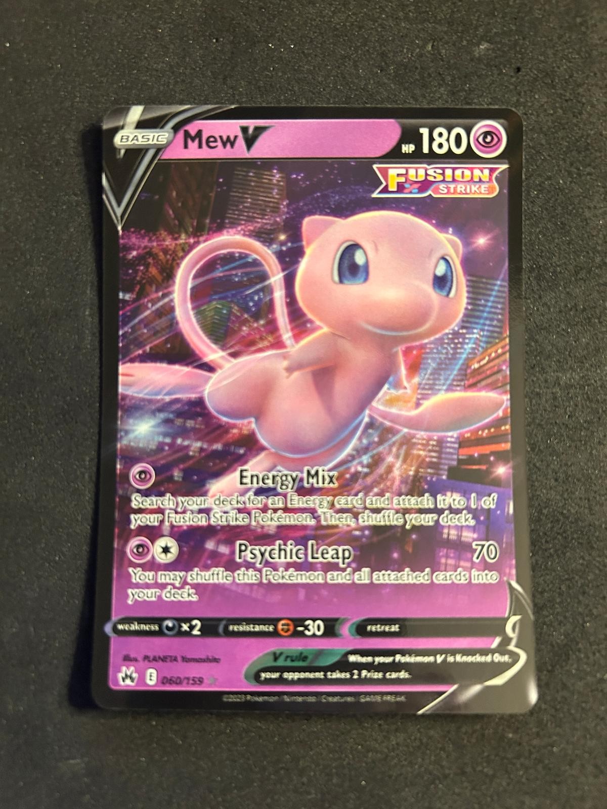 Mew V 060/159 Holo V Rare Crown Zenith Pokemon Near Mint