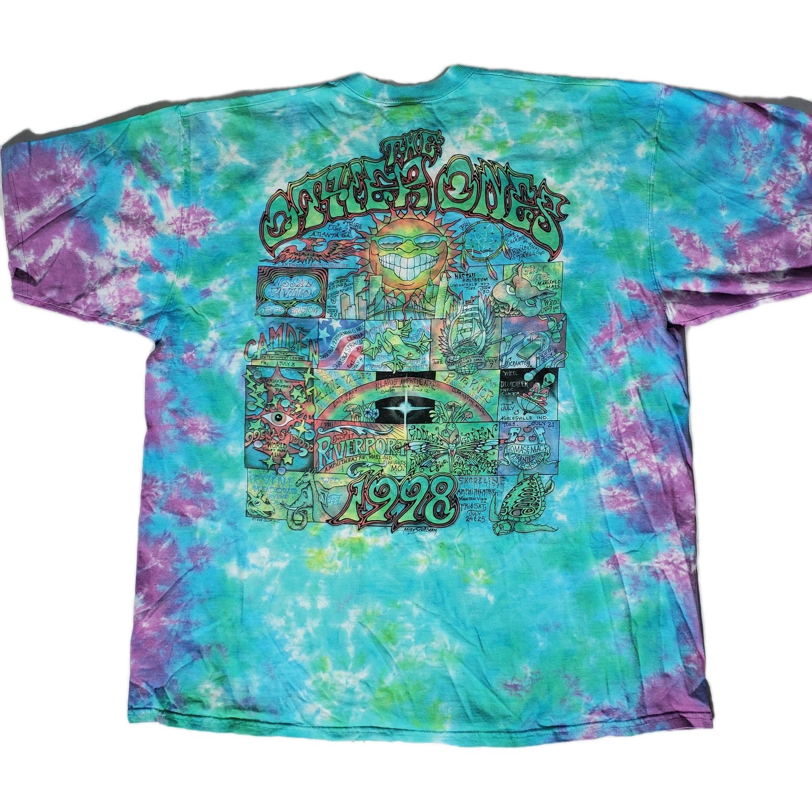 Vintage 1998 Grateful Dead Concert Shirt Mens XL Custom Tie Dyed The Other Ones