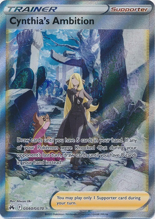 Cynthia's Ambition GG60/GG70 Ultra Rare Crown Zenith Pokemon TCG