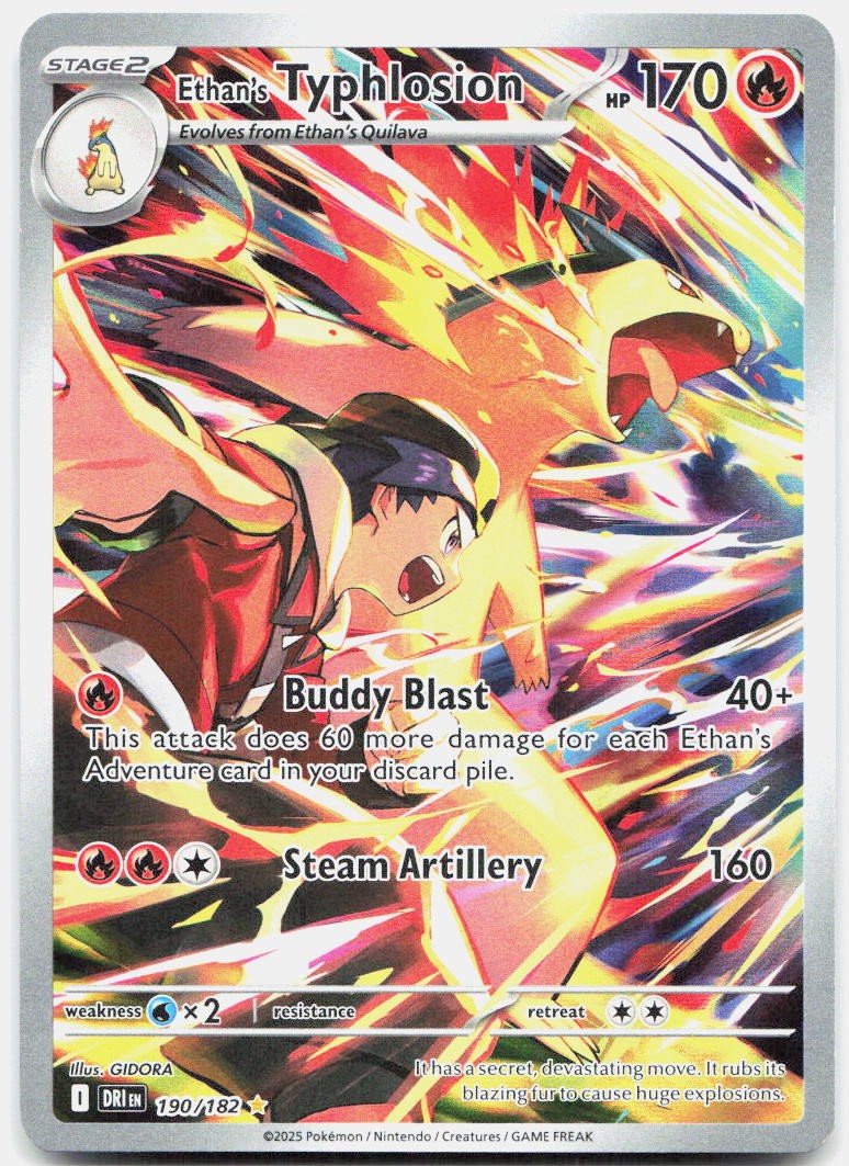 Holo Ethan\'s Typhlosion Fire 190/182 NM SV10: Destined Rivals