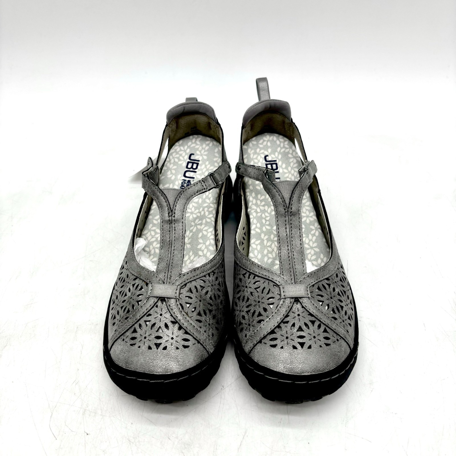 JBU by Jambu Womens Gunmetal Grey Daffodil Slip-on Flats Size 8 M
