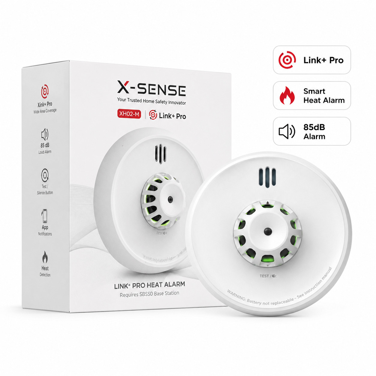 X-Sense Smart Heat Alarm XH02-M Link+ Pro Wireless Kitchen Fire Detector 85dB