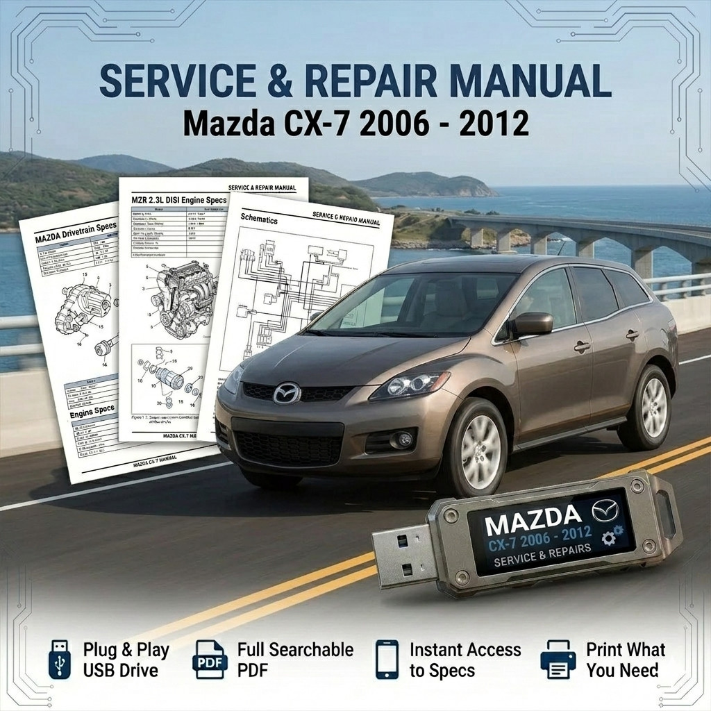 MAZDA CX-7 2006 2007 2008 2009 2010 2011 2012 SERVICE REPAIR WORKSHOP MANUAL USB