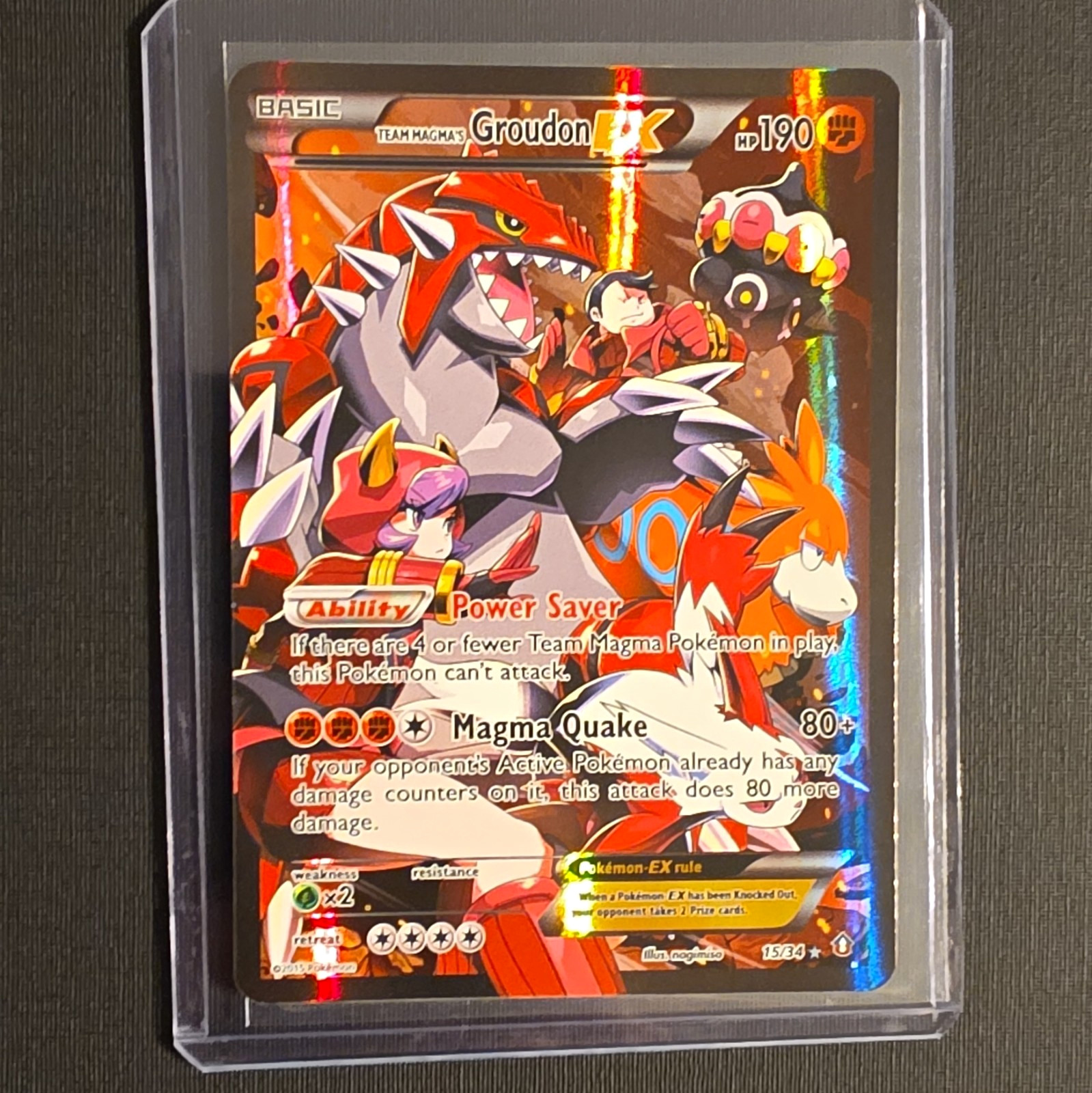 Team Magma\'s Groudon EX 15/34 Double Crisis Holo