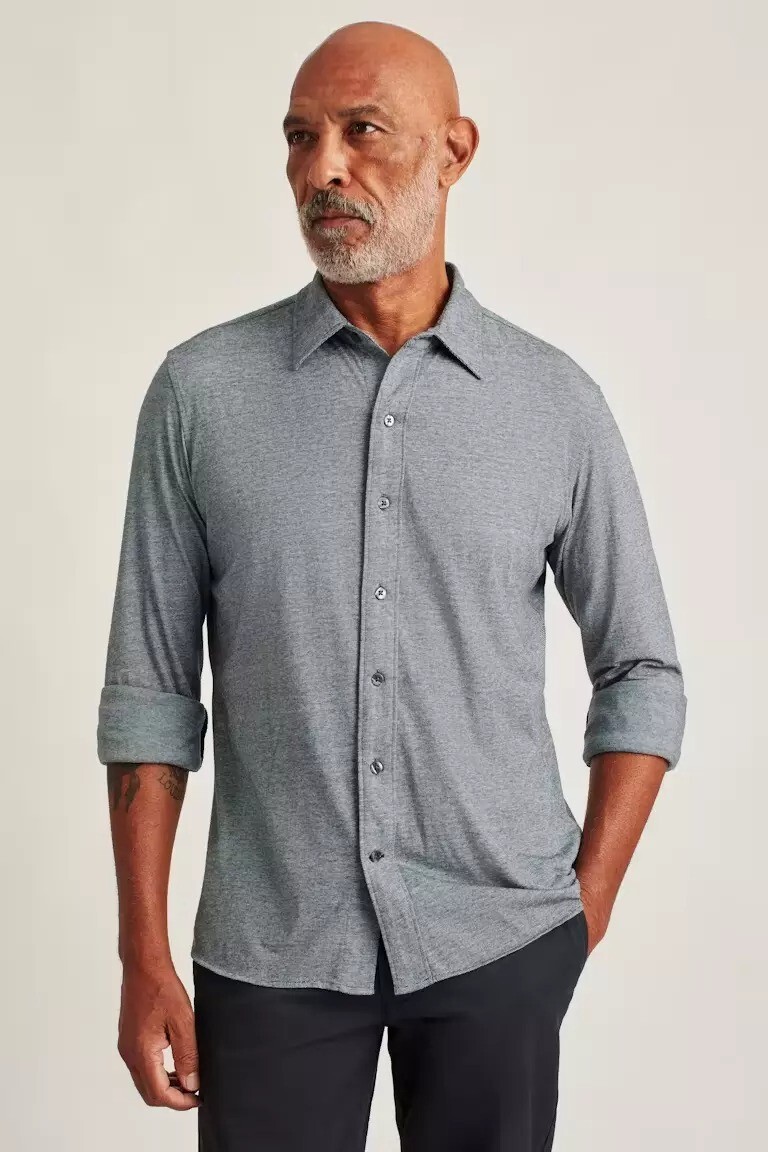 Bonobos Stretch Jersey Everyday Men\'s Shirt Striped Standard Fit Short M 275463