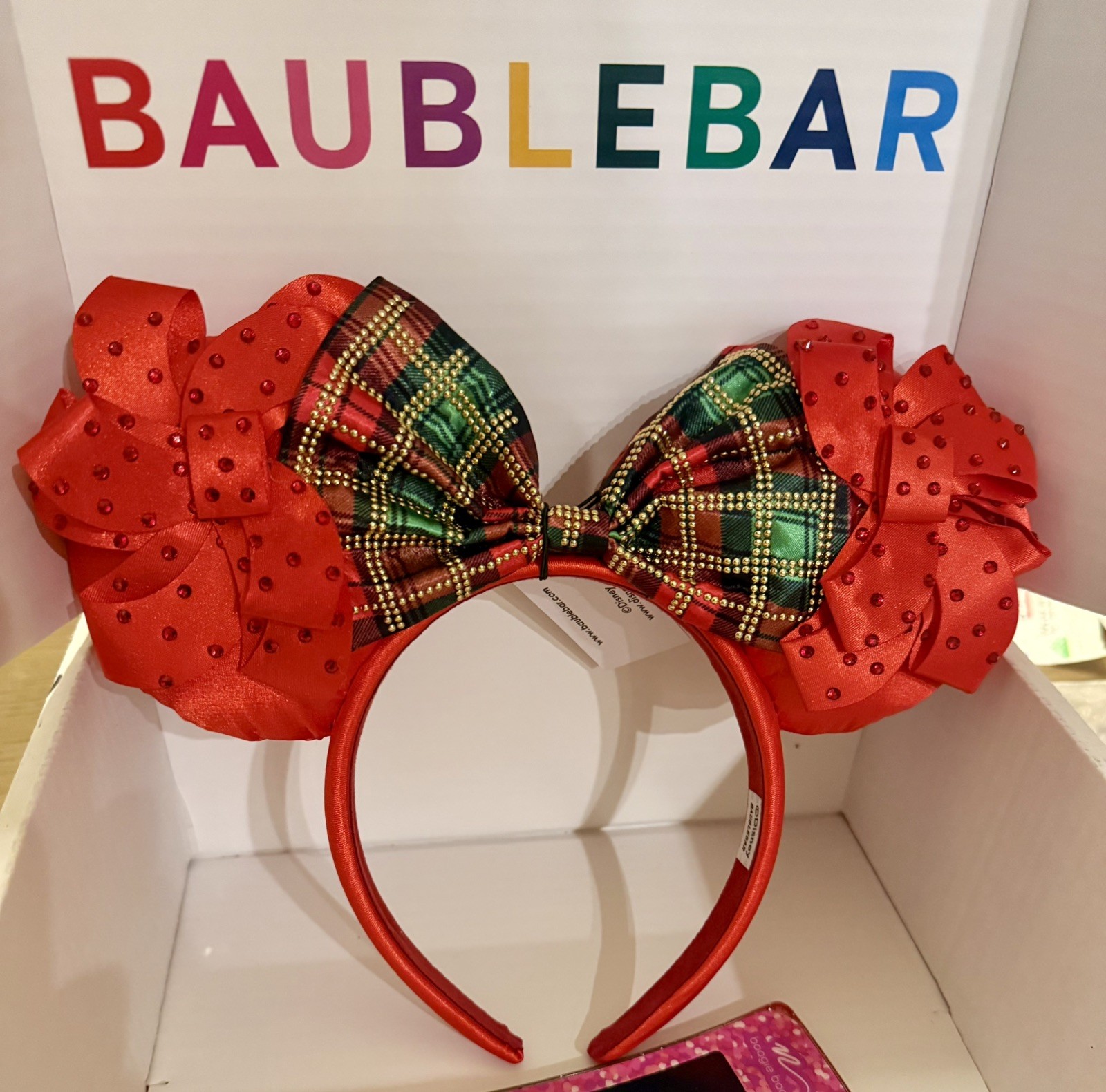2025 Baublebar Disney Gift Bow Minnie Ears Headband Christmas Holiday NWT 2025 Baublebar Disney Gift Bow Minnie Ears Headband Christmas Holiday NWT