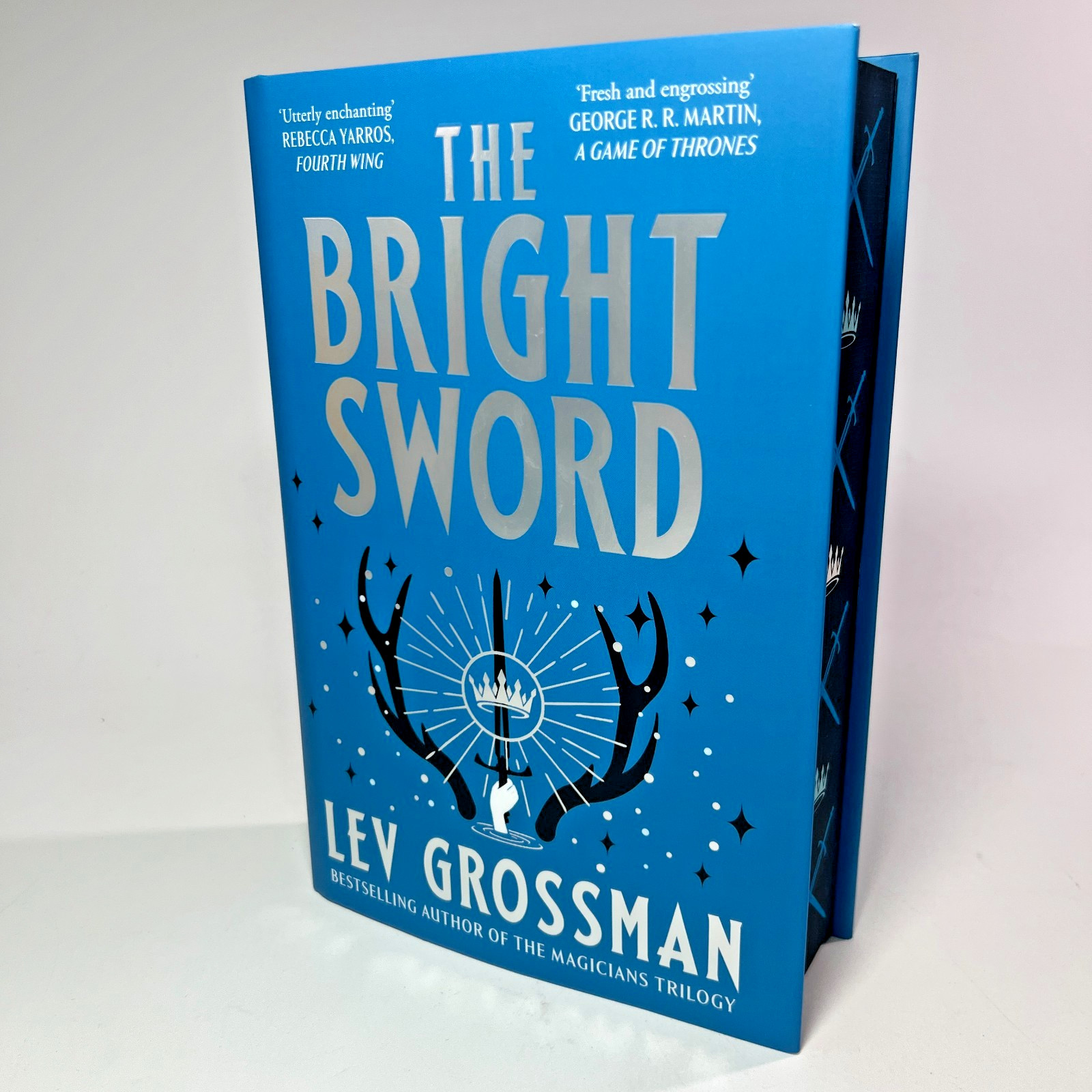 The Bright Sword SIGNED Lev Grossman Hardcover Stenciled Edges Broken Binding