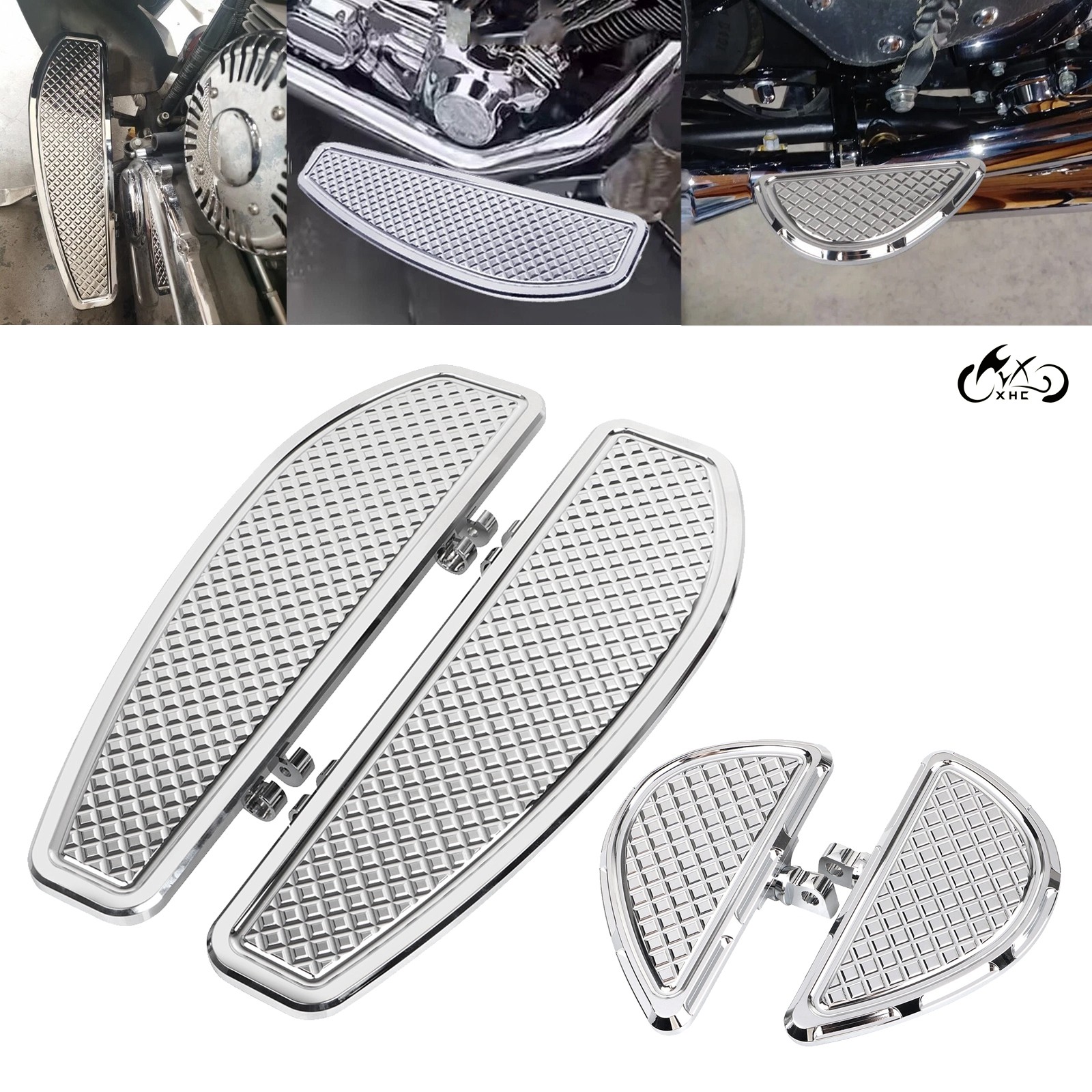 Driver Passenger Floorboards Foot Pegs For Harley Softail 86-17 Touring 86-23