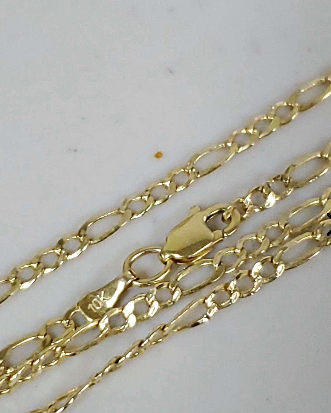 10k Yellow Gold Figaro Chain Necklace, Lobster Clasp, No Stone 10k Yellow Gold Figaro Chain Necklace, Lobster Clasp, No Stone