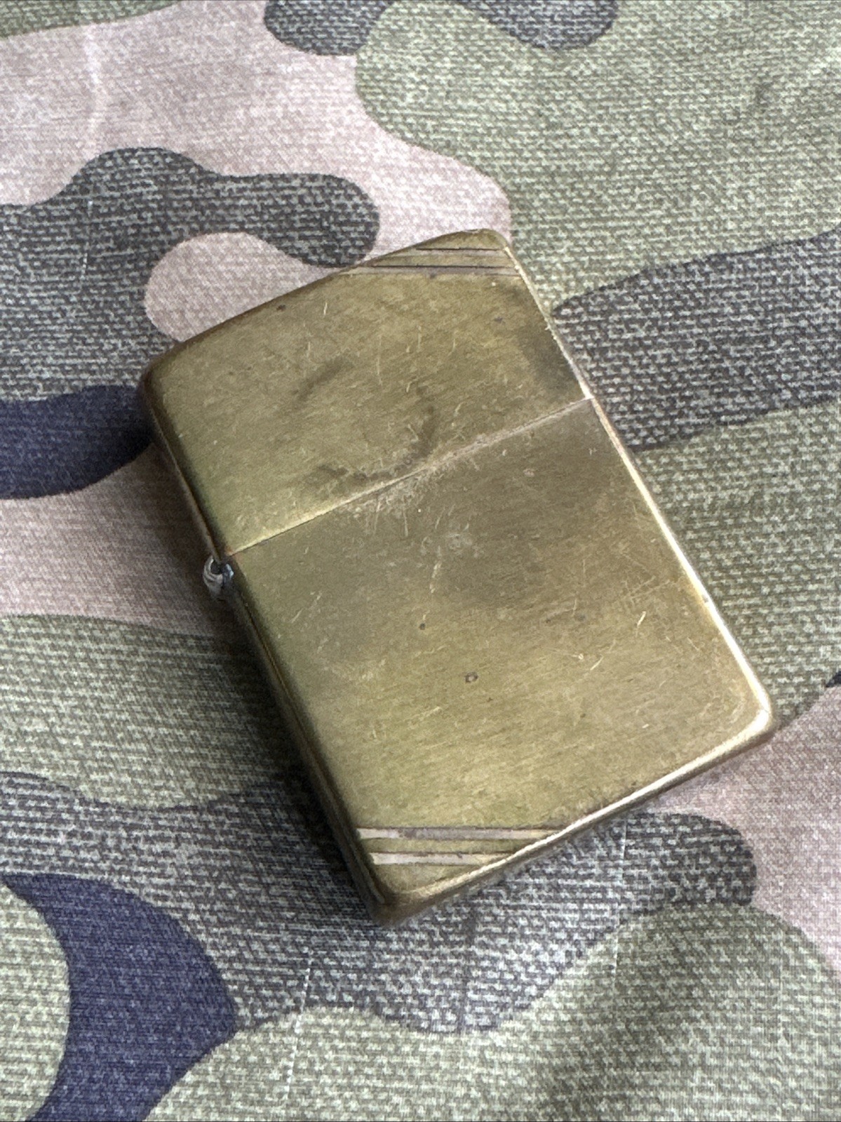 1932 - 1982 Vintage Zippo Lighter - Solid Brass Commemorative - Corner Slashes 1932 - 1982 Vintage Zippo Lighter - Solid Brass Commemorative - Corner Slashes