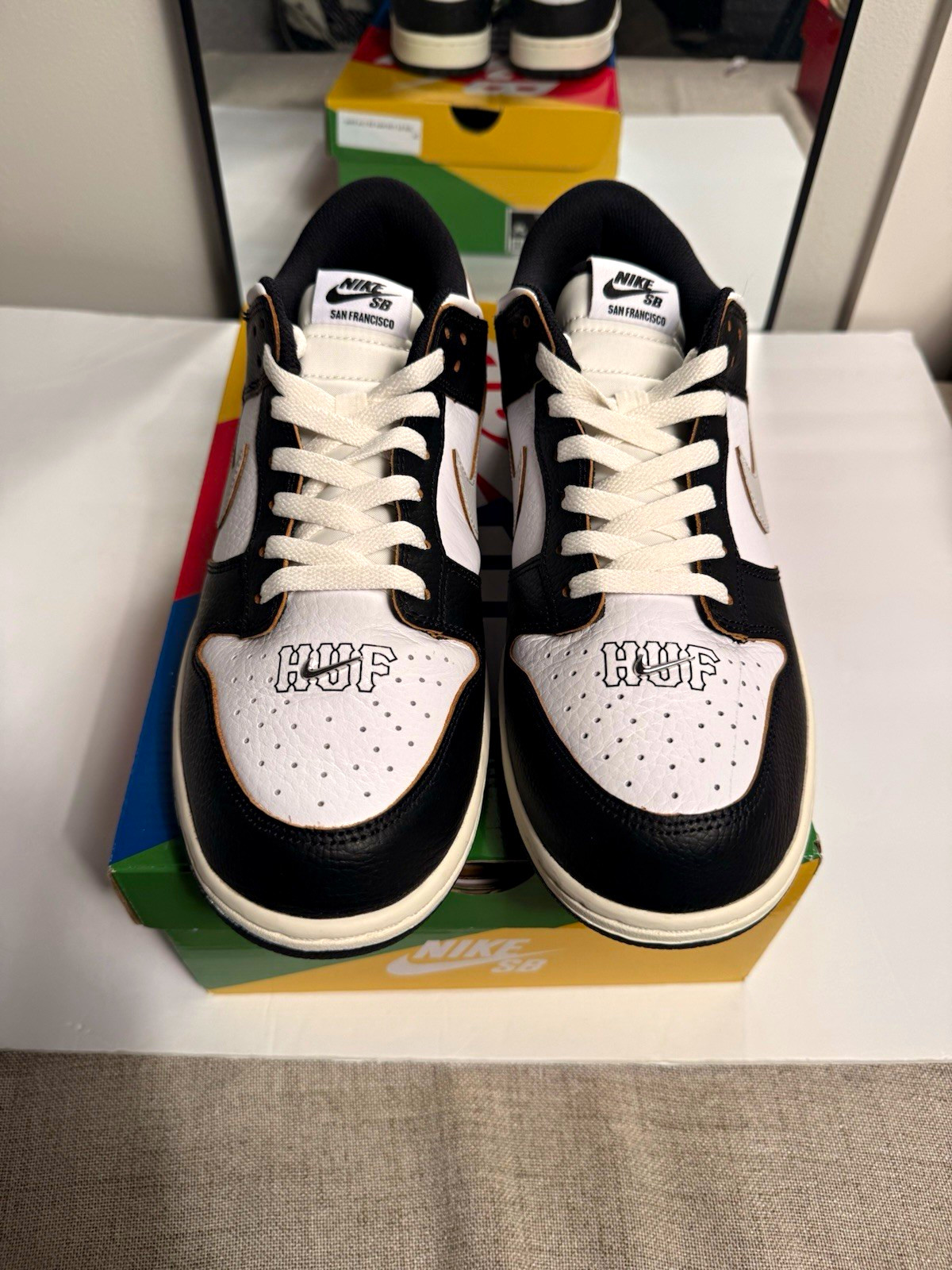 Nike SB Dunk Low HUF San Francisco Black/White Skate Shoes Men’s US 11