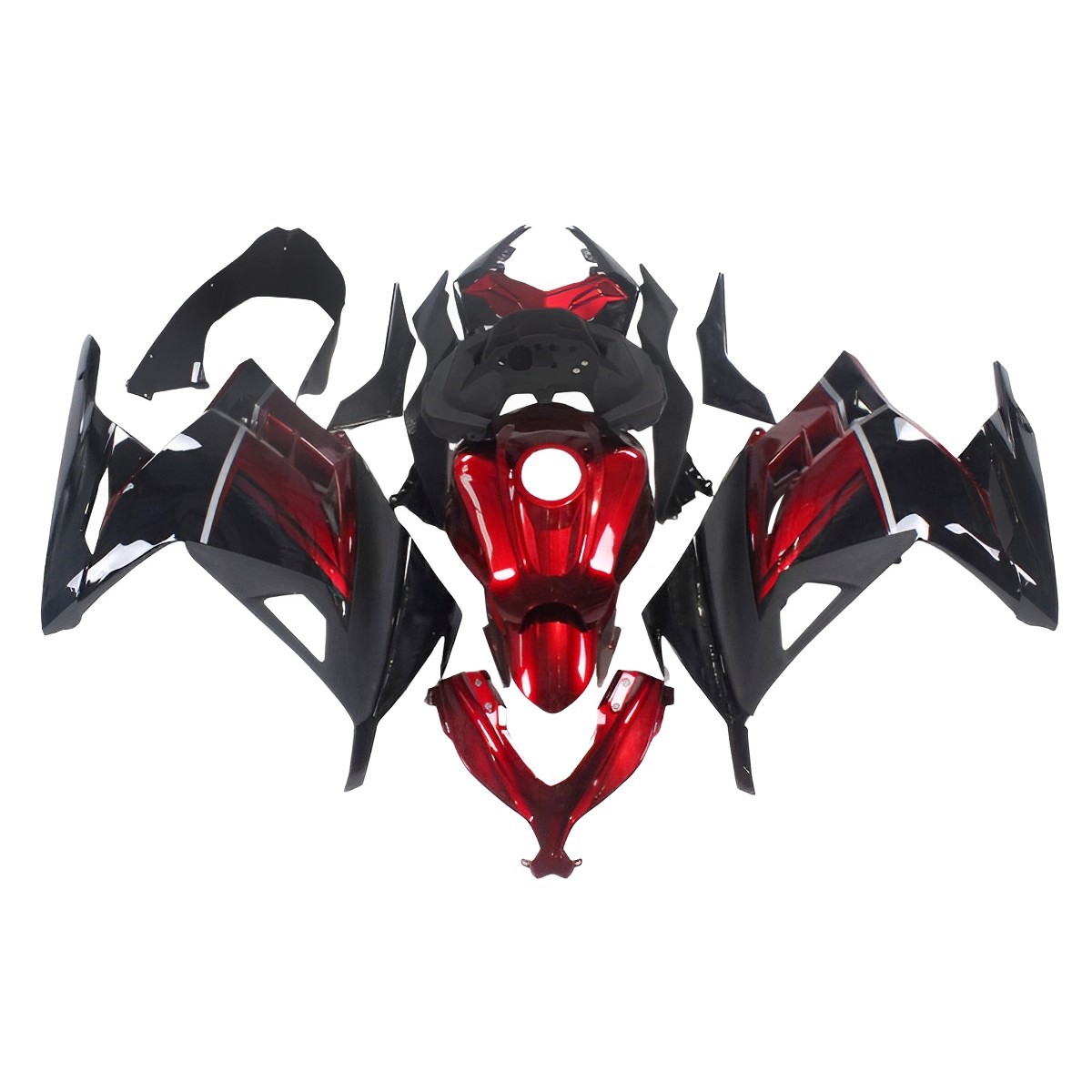 Injection Full Fairing Kit for Kawasaki Ninja 300 2013-2017 Red Black Bodywork