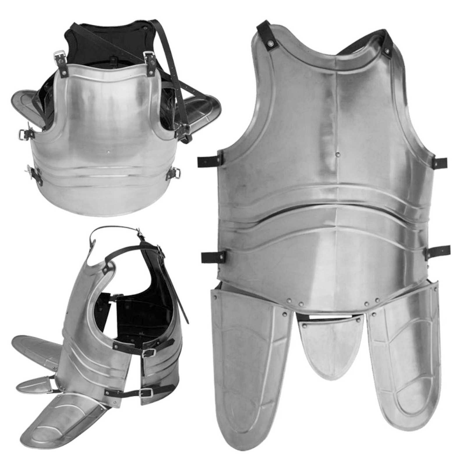 7 Piece Set Medieval Roman Conqueror Jousting 18G Knight Body Armor Adjustable
