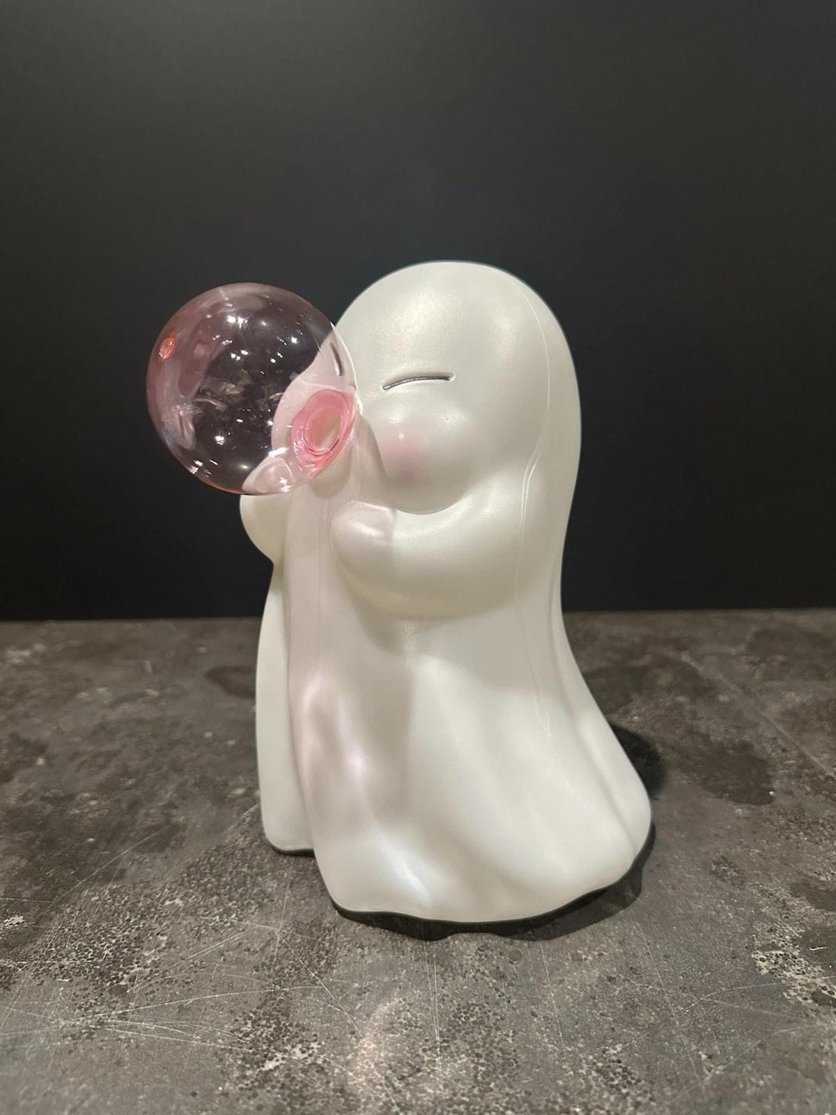 Viral Summerween Pink Bubble Blowing Ghost Closed Eyes Blow Mold Dollar General