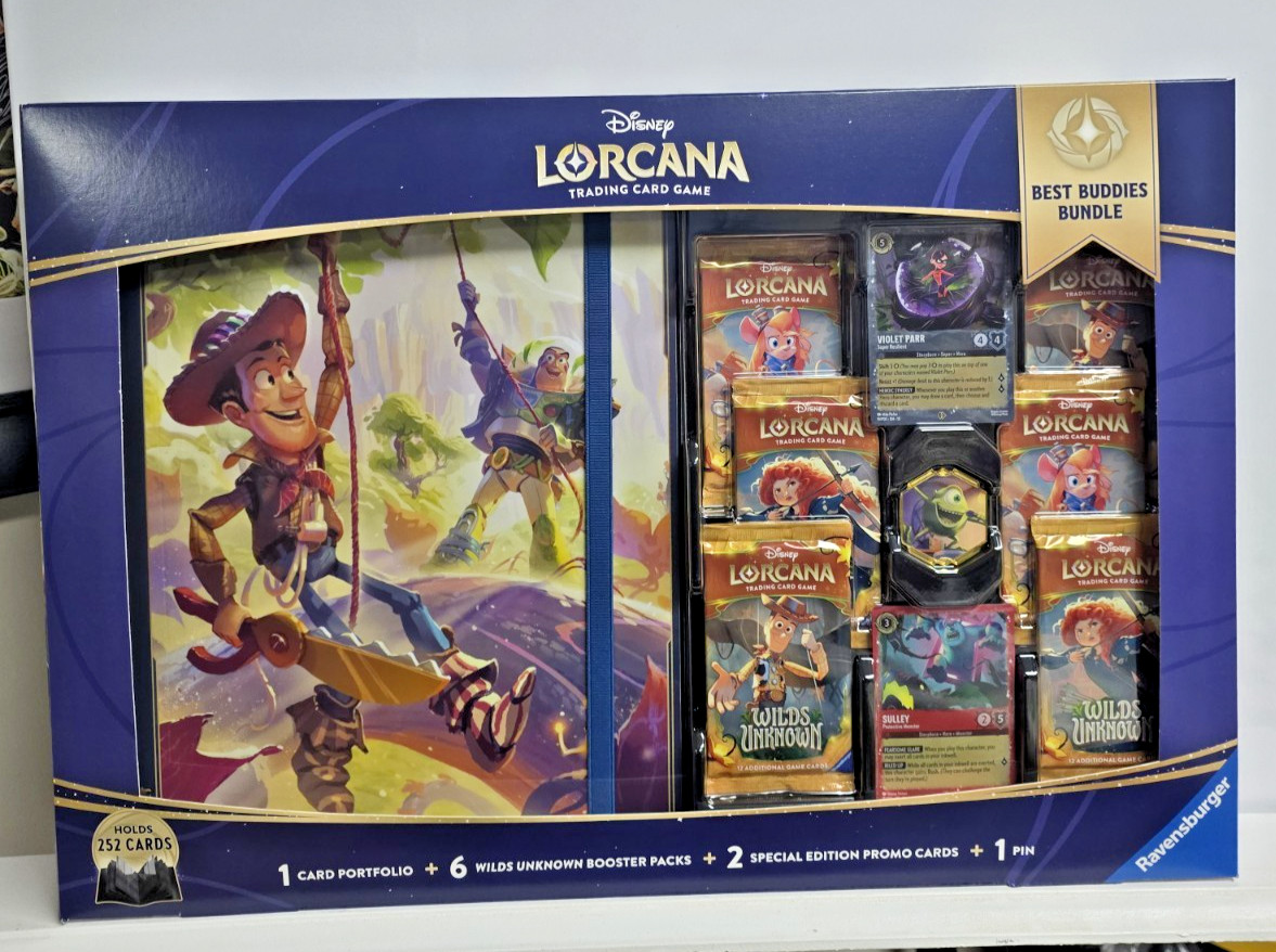 Disney Lorcana Best Buddies Bundle Wilds Unknown 6 Boosters Binder Promos Costco