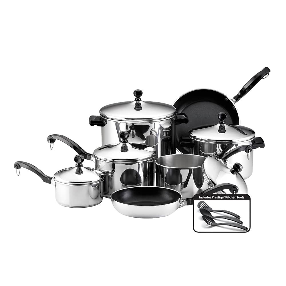 Farberware Classic Stainless Steel Cookware 15-Piece Set Farberware Classic Stainless Steel Cookware 15-Piece Set