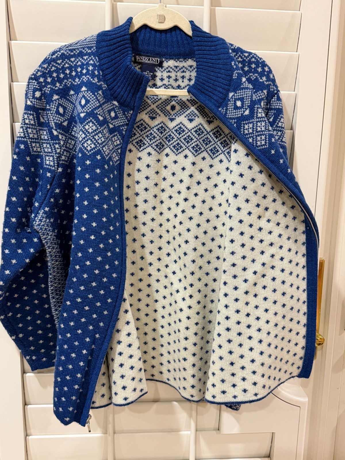 VINTAGE UNWORN LANDS\' END WOOL NORDIC SKI SWEATER WOMEN\'S 2X 20W - 22W REGULAR VINTAGE UNWORN LANDS\' END WOOL NORDIC SKI SWEATER WOMEN\'S 2X 20W - 22W REGULAR