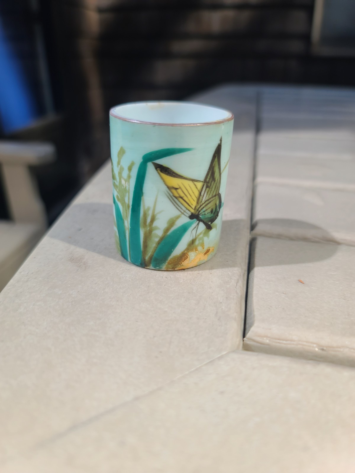 Antique Mt Washington Pairpoint Glass Toothpick Holder Butterfly Antique Mt Washington Pairpoint Glass Toothpick Holder Butterfly