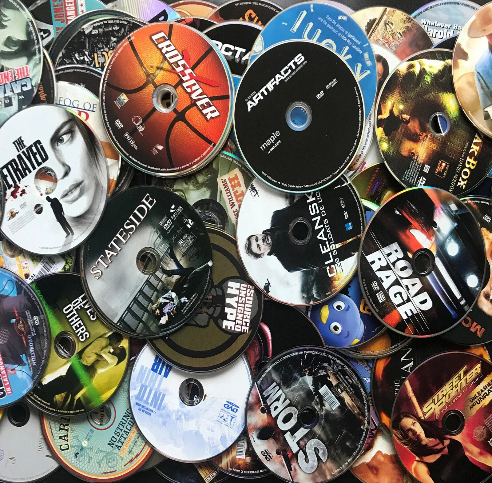 HUGE RANDOM DVD LOT OF 500 DVD\'S - DISC ONLY -BULK WHOLESALE DVDS ships Fast