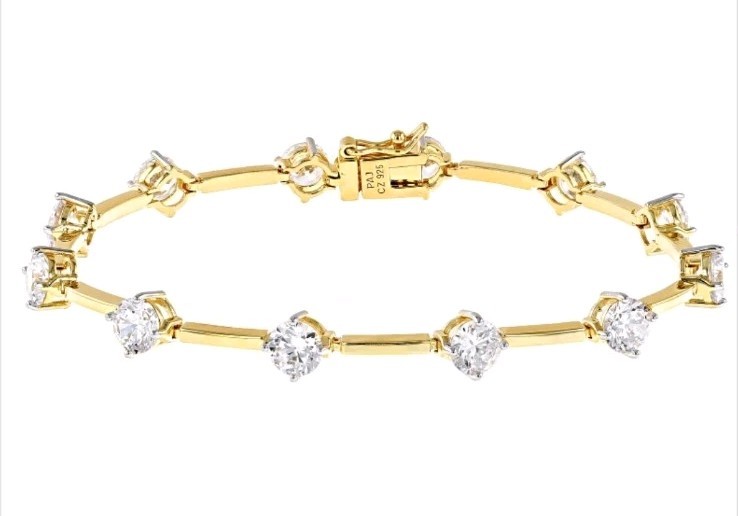 JTV Bella Luce Bracelet 12.42CTW Diamond 18k Yellow Gold Sterling Silver Overlay JTV Bella Luce Bracelet 12.42CTW Diamond 18k Yellow Gold Sterling Silver Overlay