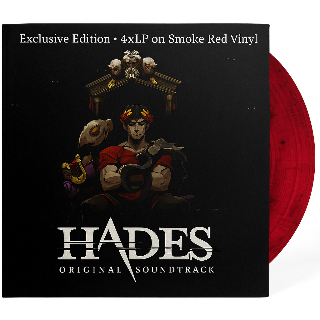 Hades Original Soundtrack  Darren Korb Limited Edition - 4xLP on Smoke Red Vinyl