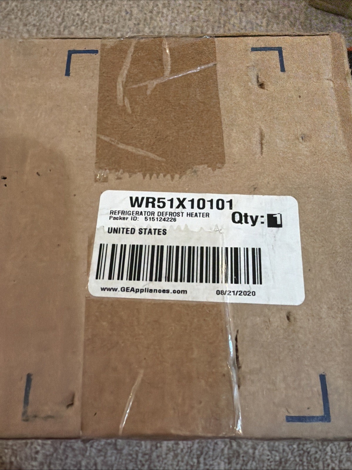 WR51X10101 Brand New OEM Genuine GE Refrigerator Defrost Heater