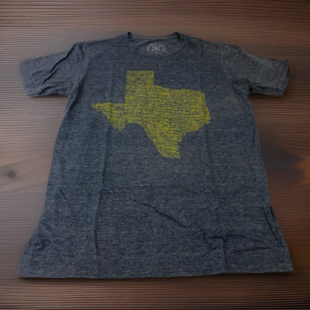Tumbleweed Texstyles Men’s S Small Gray Yellow Texas Graphic Print  T Shirt