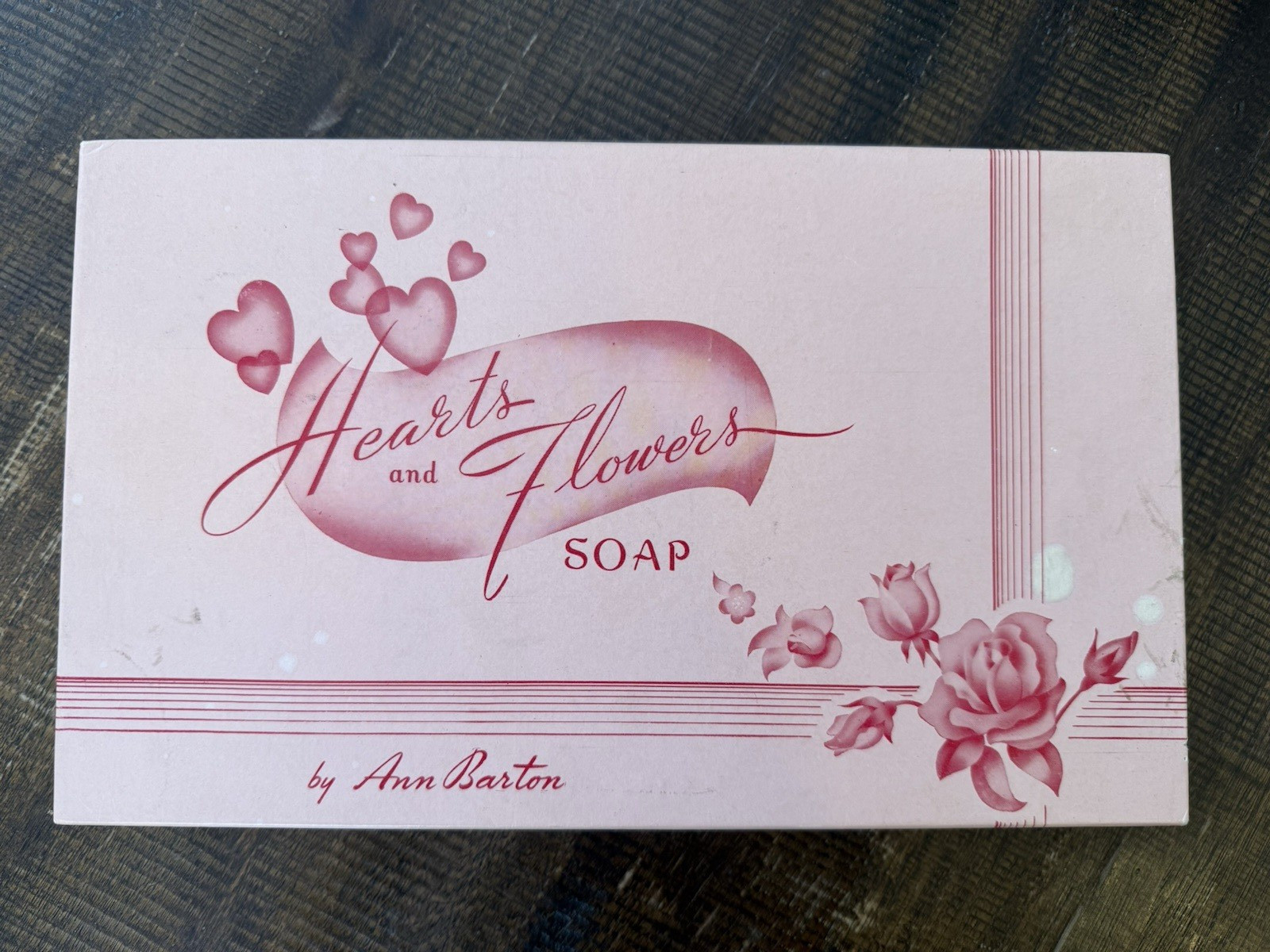 Vintage Ann Barton Sears Roebuck Hearts & Flowers Soap in Presentation Box