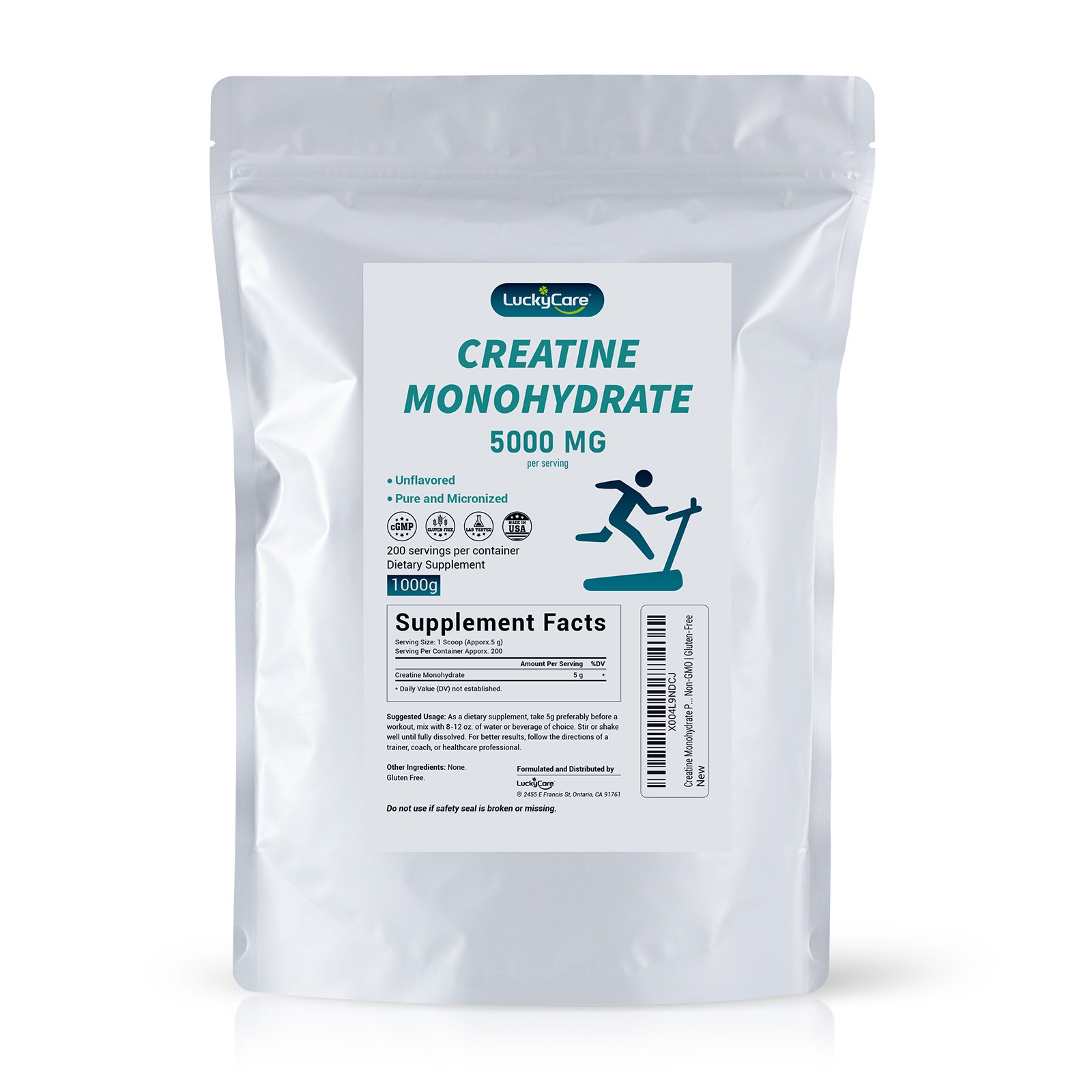 2.2/5LB Pure Creatine Monohydrate Powder 5000mg Per Serving Micronized Creatine