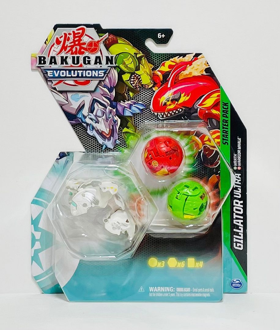 New Bakugan Evolutions Starter Pack w/ Gillator Ultra Wrath & Warrior Whale