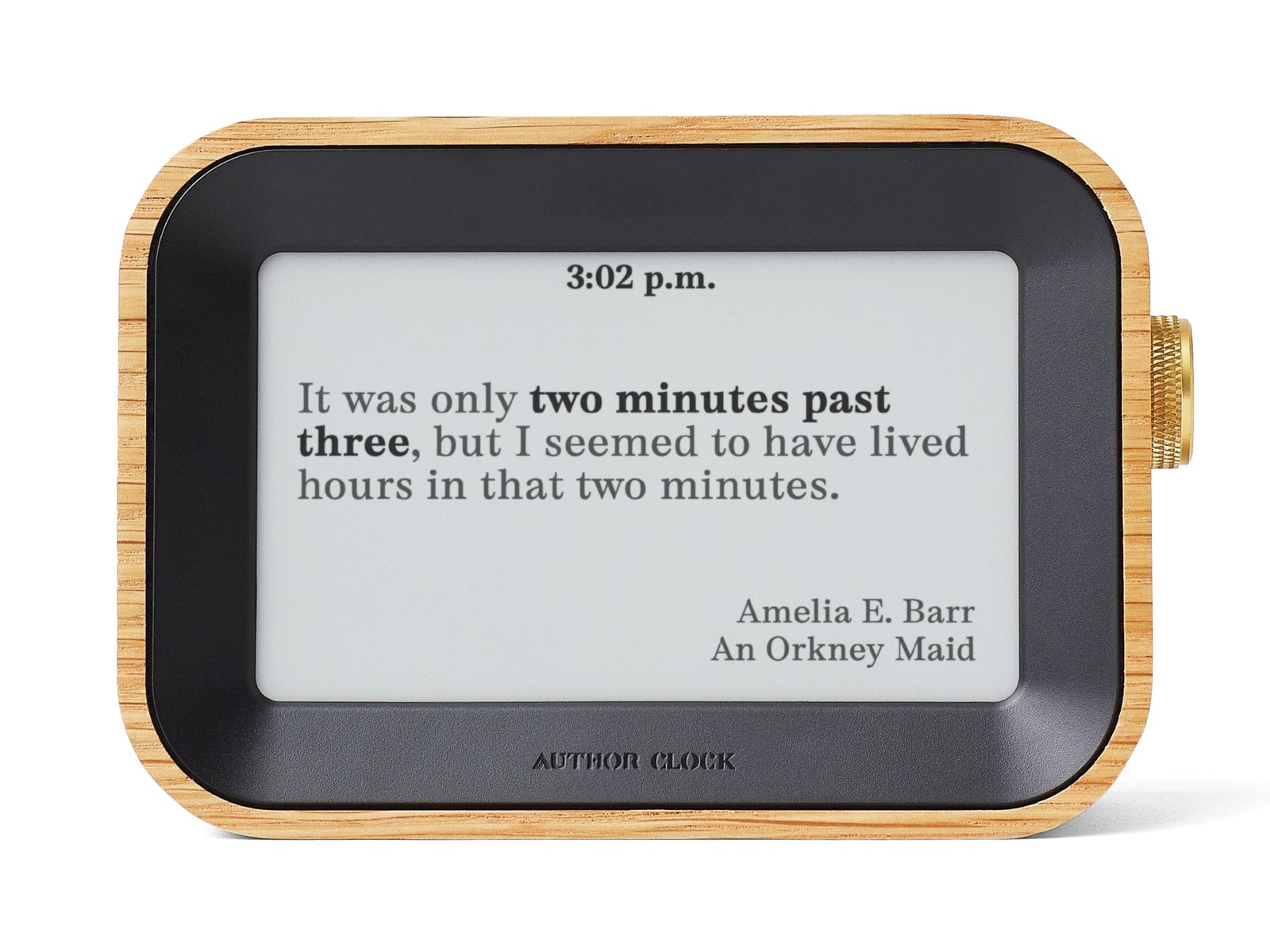Author Literary Quote Clock – Tells Time Using Book Small, White Oak Wood Author Literary Quote Clock – Tells Time Using Book Small, White Oak Wood