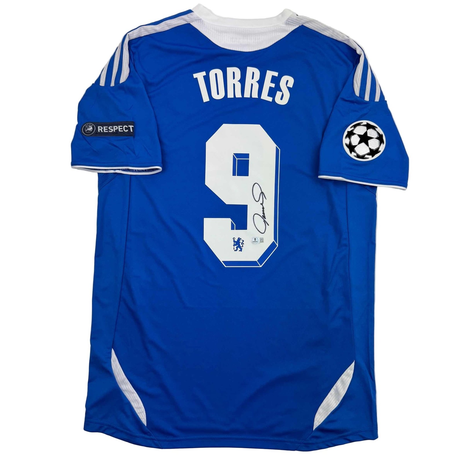 Autographed/Signed Fernando Torres Chelsea FC Blue Jersey Beckett BAS COA Autographed/Signed Fernando Torres Chelsea FC Blue Jersey Beckett BAS COA