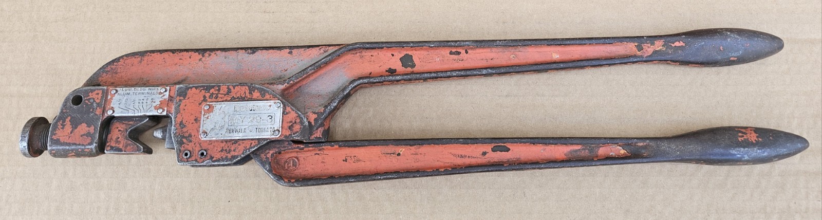 Burndy MY29-3 Manual Crimper for (#8-250 MCM Copper) (#8-4/0 Aluminum) Terminals Burndy MY29-3 Manual Crimper for (#8-250 MCM Copper) (#8-4/0 Aluminum) Terminals