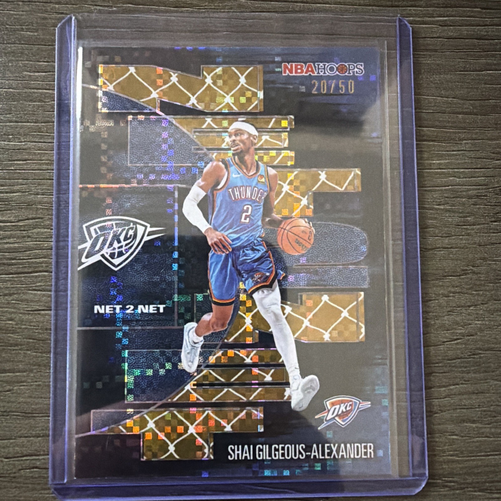 2025-26 NBA Hoops Shai Gilgeous Alexander Net 2 Net #20/50 Gold Pixel Burst 💥
