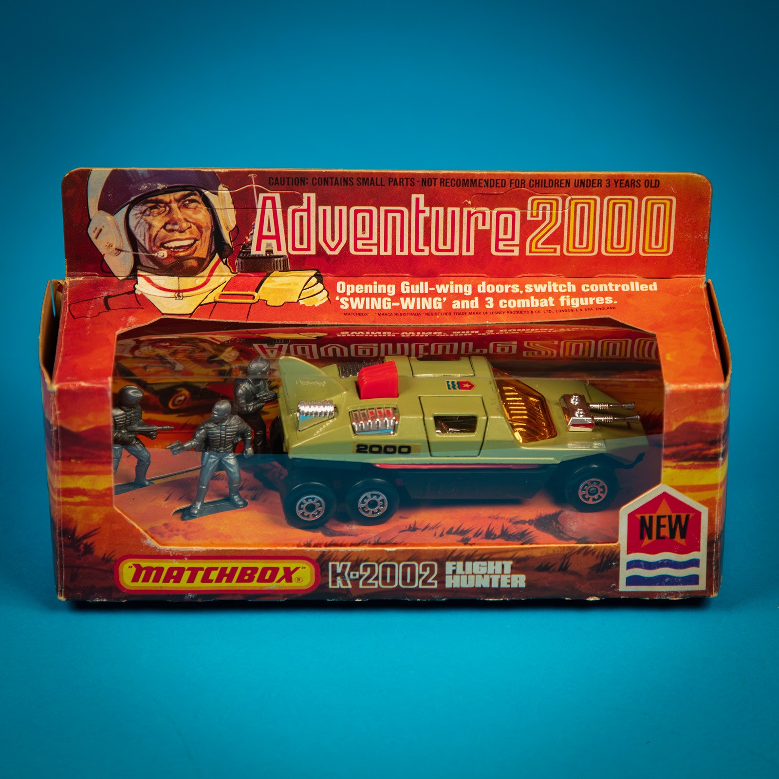 Matchbox Adventure 2000 / K-2002 A1 Flight Hunter / MIB / Unpunched Original Box