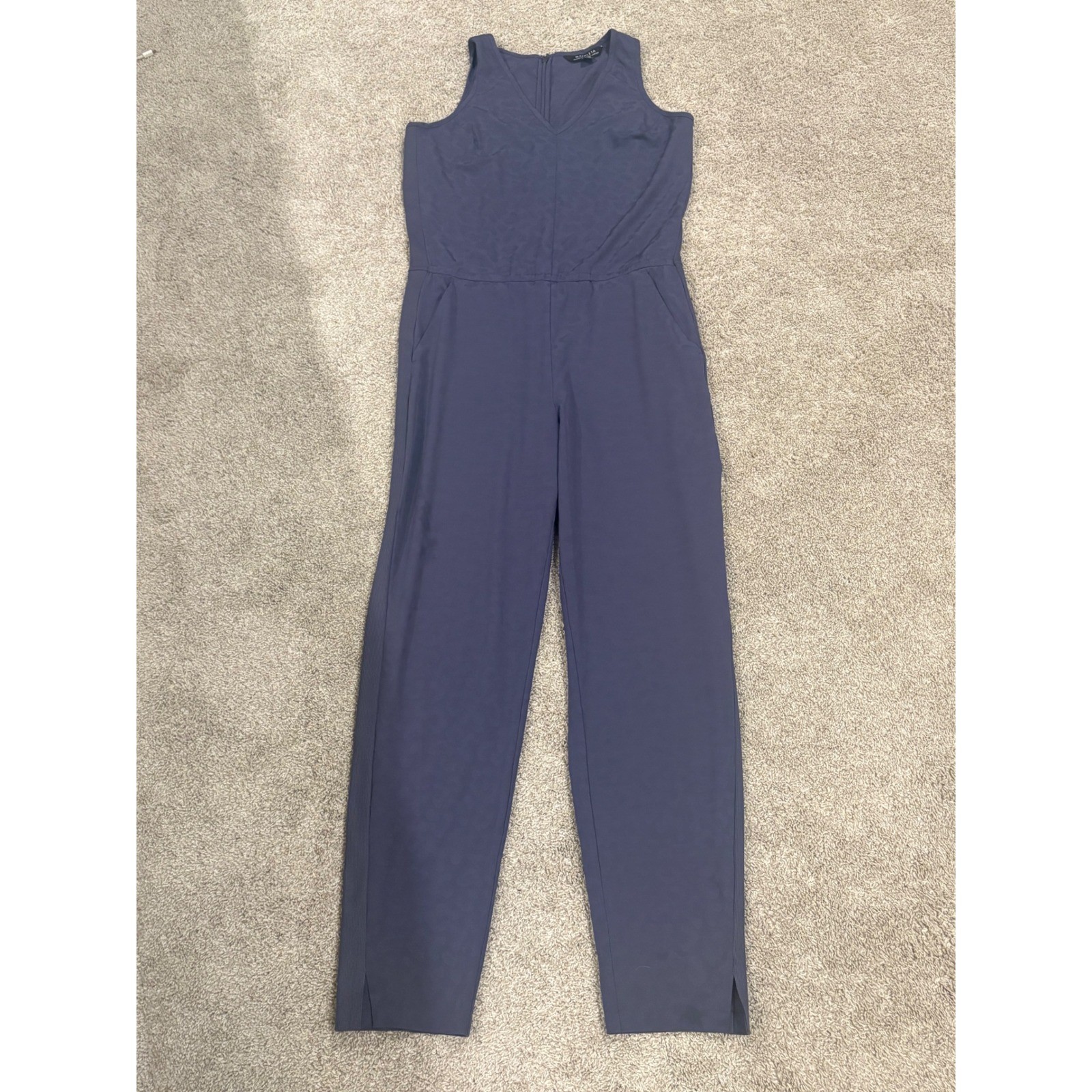 Athleta Brooklyn Textured Jumpsuit Purple Leopard Jacquard Sleeveless 12T Tall Athleta Brooklyn Textured Jumpsuit Purple Leopard Jacquard Sleeveless 12T Tall