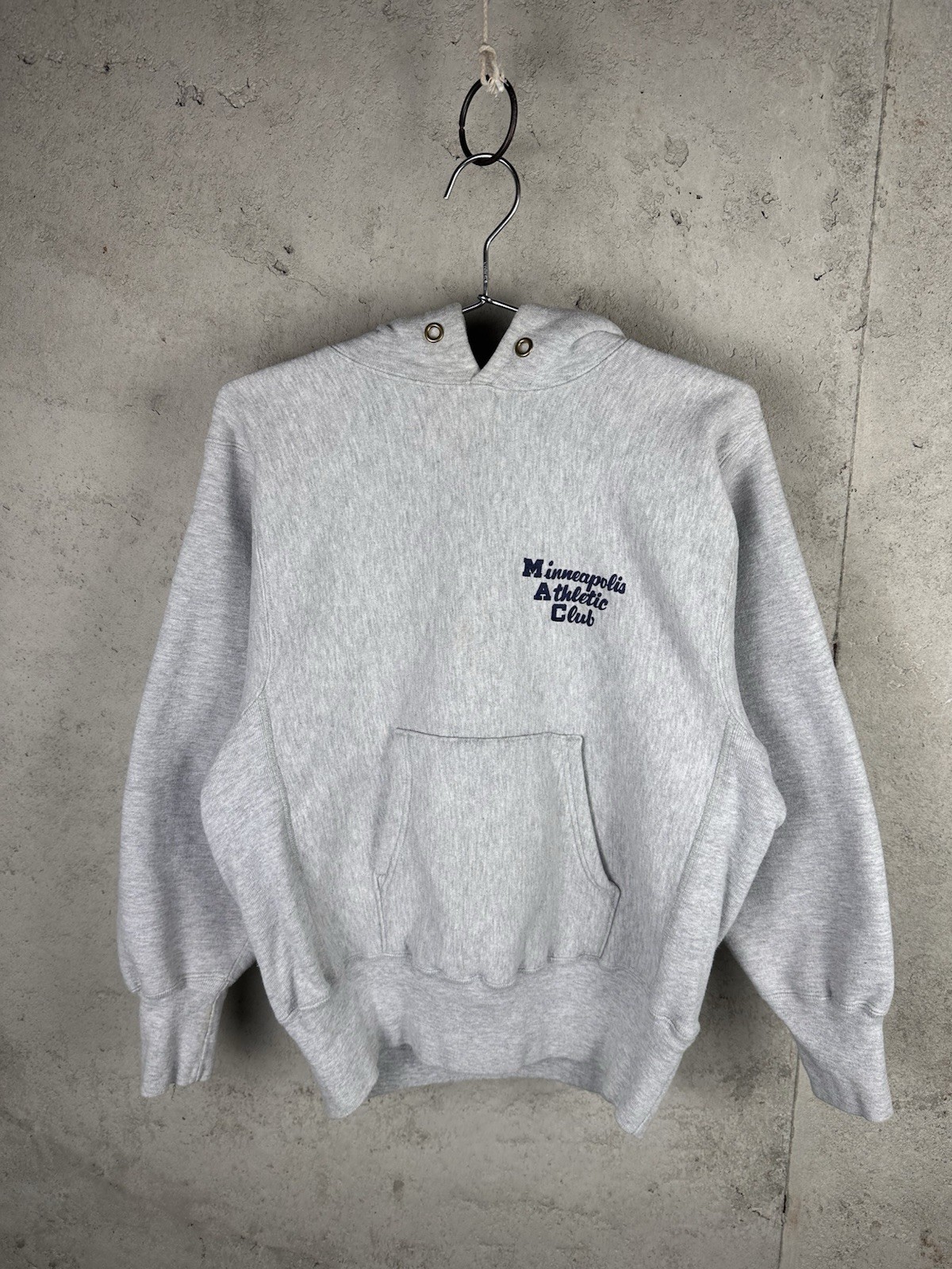 Vintage 80s Champion Reverse Weave Heather Gray Minneapolis ATH Club Hoodie MED Vintage 80s Champion Reverse Weave Heather Gray Minneapolis ATH Club Hoodie MED