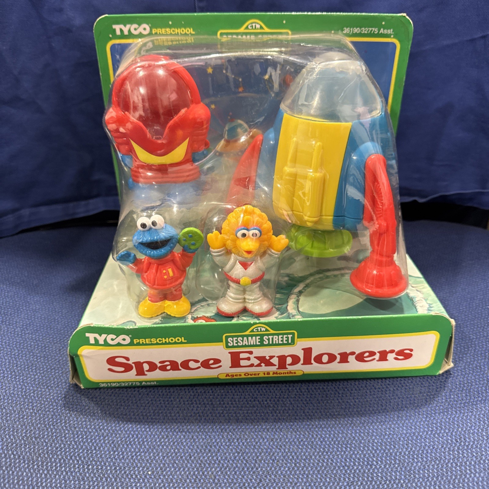 NEW Vintage 1997 Tyco Sesame Street Space Explorers 90s Big Bird Cookie Monster