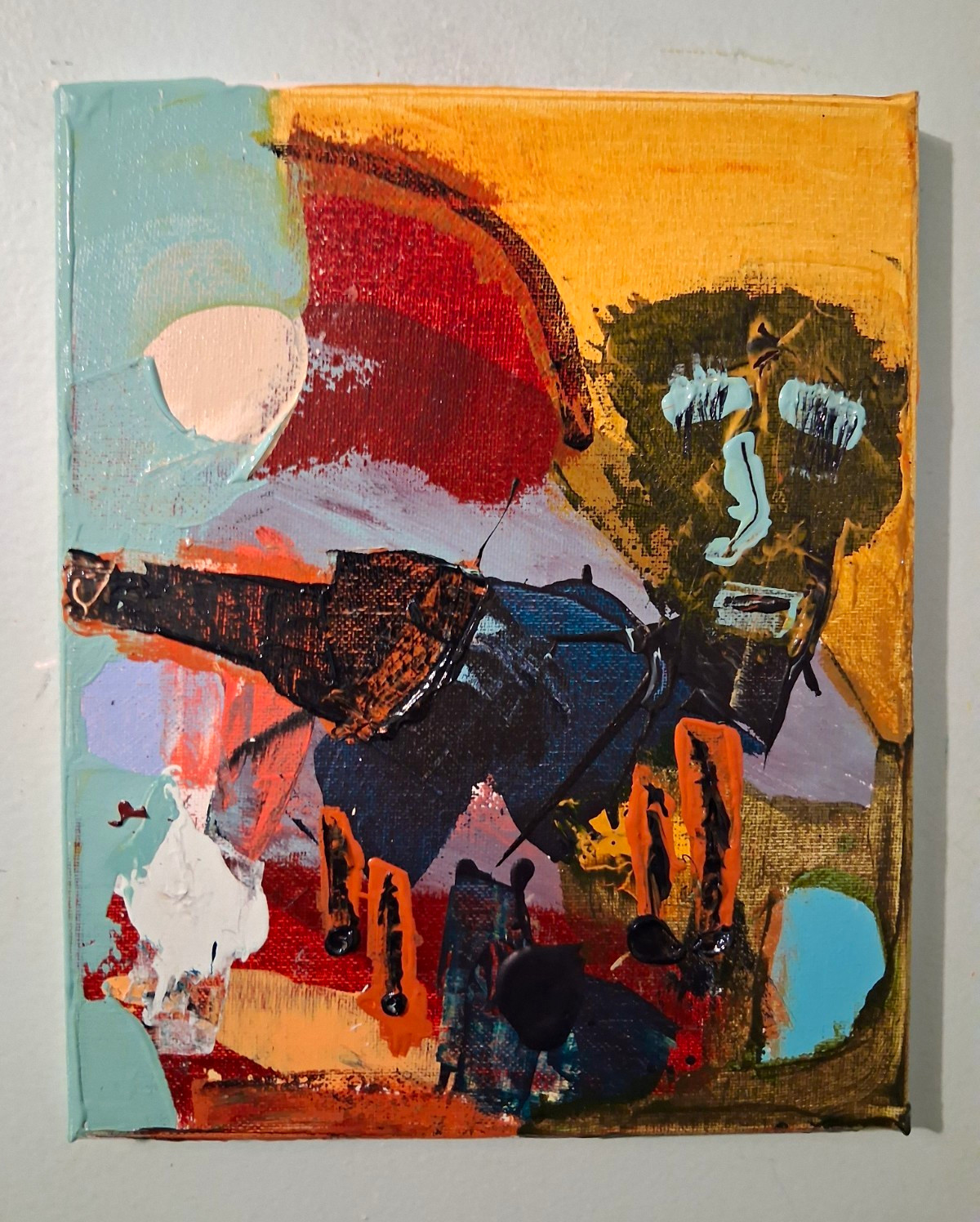 original abstract expressionist portrait painting on canvas small unframed original abstract expressionist portrait painting on canvas small unframed