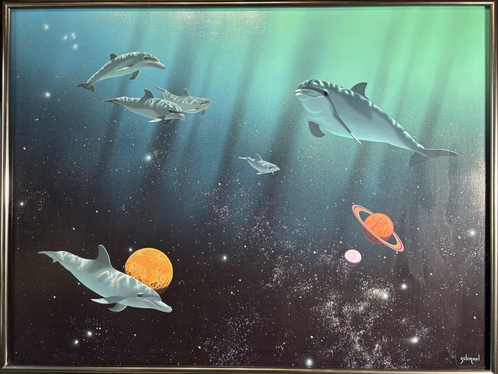 William Schimmel Jr Original Painting “Passage of the Dolphin” 1987 30x40