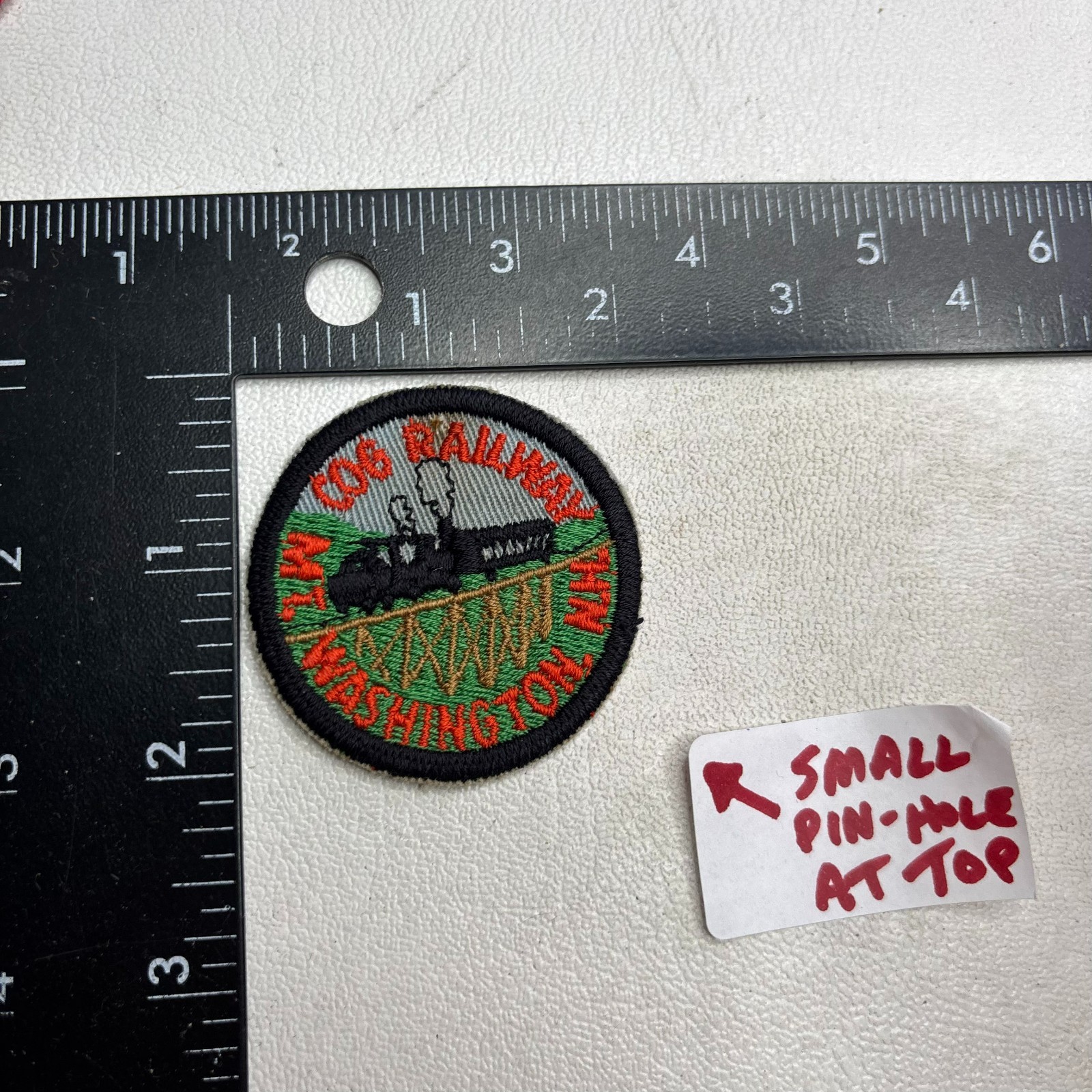 Vtg As-Is-Pin-Hole MT. WASHINGTON NEW HAMPSHIRE COG RAILWAY Train Patch 23YA