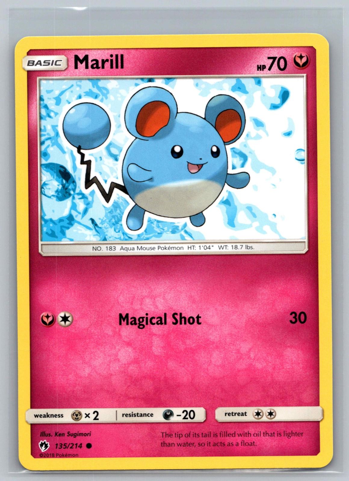 Marill 135/214 Common Lost Thunder Pokemon Near Mint Marill 135/214 Common Lost Thunder Pokemon Near Mint