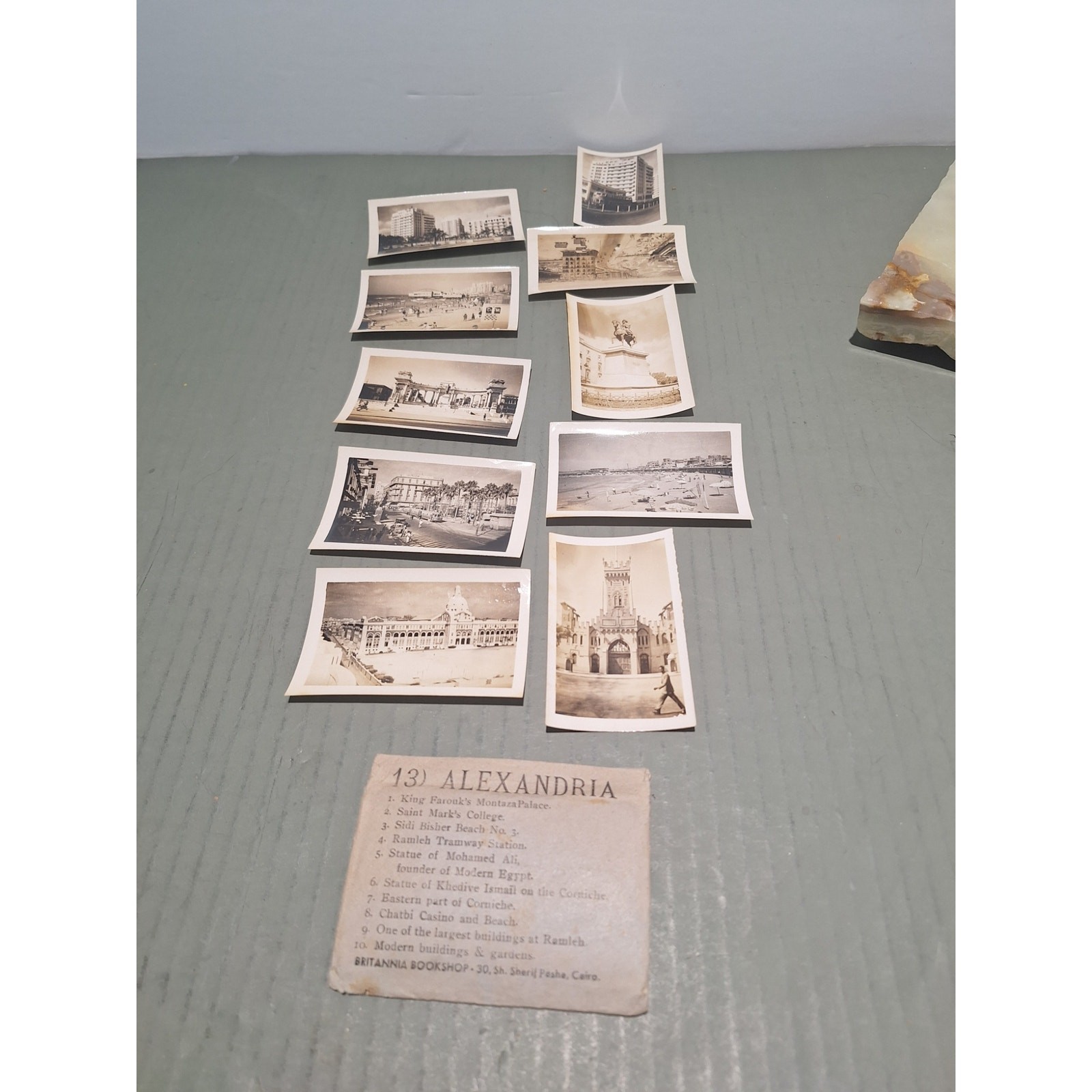 Vintage Alexandria Egypt Photo Lot Britannia Bookshop Souvenir Prints- Estate