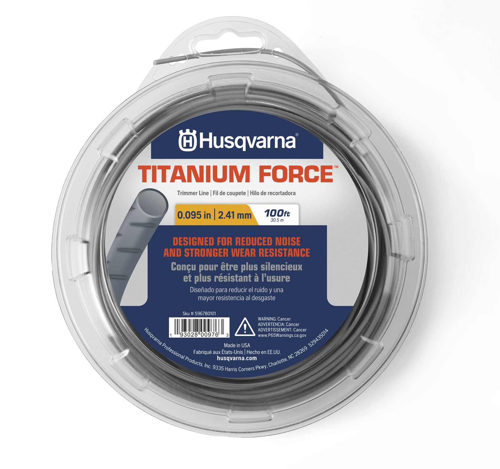Husqvarna Titanium Force 0.095-Inch, 100-Foot String Trimmer Line Spool Husqvarna Titanium Force 0.095-Inch, 100-Foot String Trimmer Line Spool