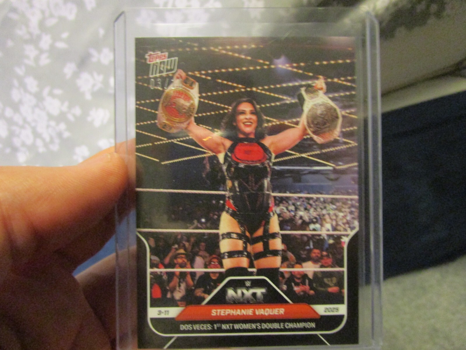 2025 WWE NXT TOPPS NOW STEPHANIE VAQUER BLACK PARALLEL #3/10 - READ 2025 WWE NXT TOPPS NOW STEPHANIE VAQUER BLACK PARALLEL #3/10 - READ
