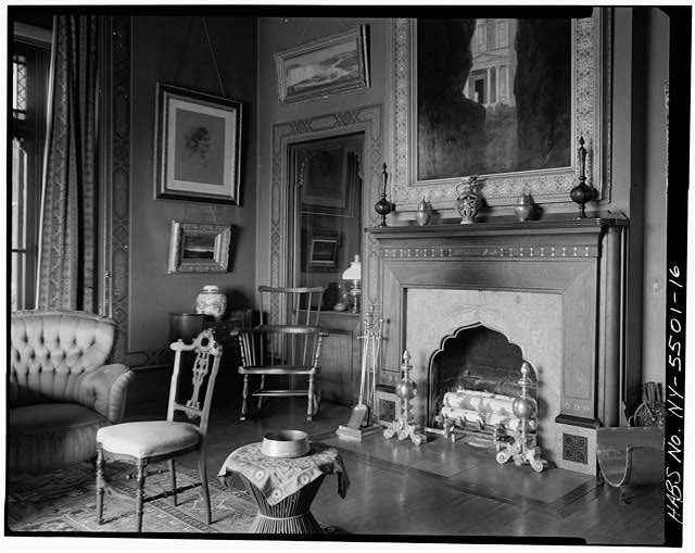 Photo:Hudson New York Olana Sitting Room Fireplace 1900s Interior HABS