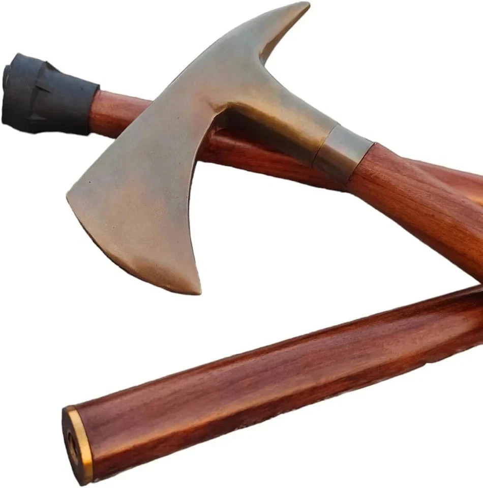 Vintage Walking Stick Cane for Elders Axe Head Handle Walking Stick Cane Easy to